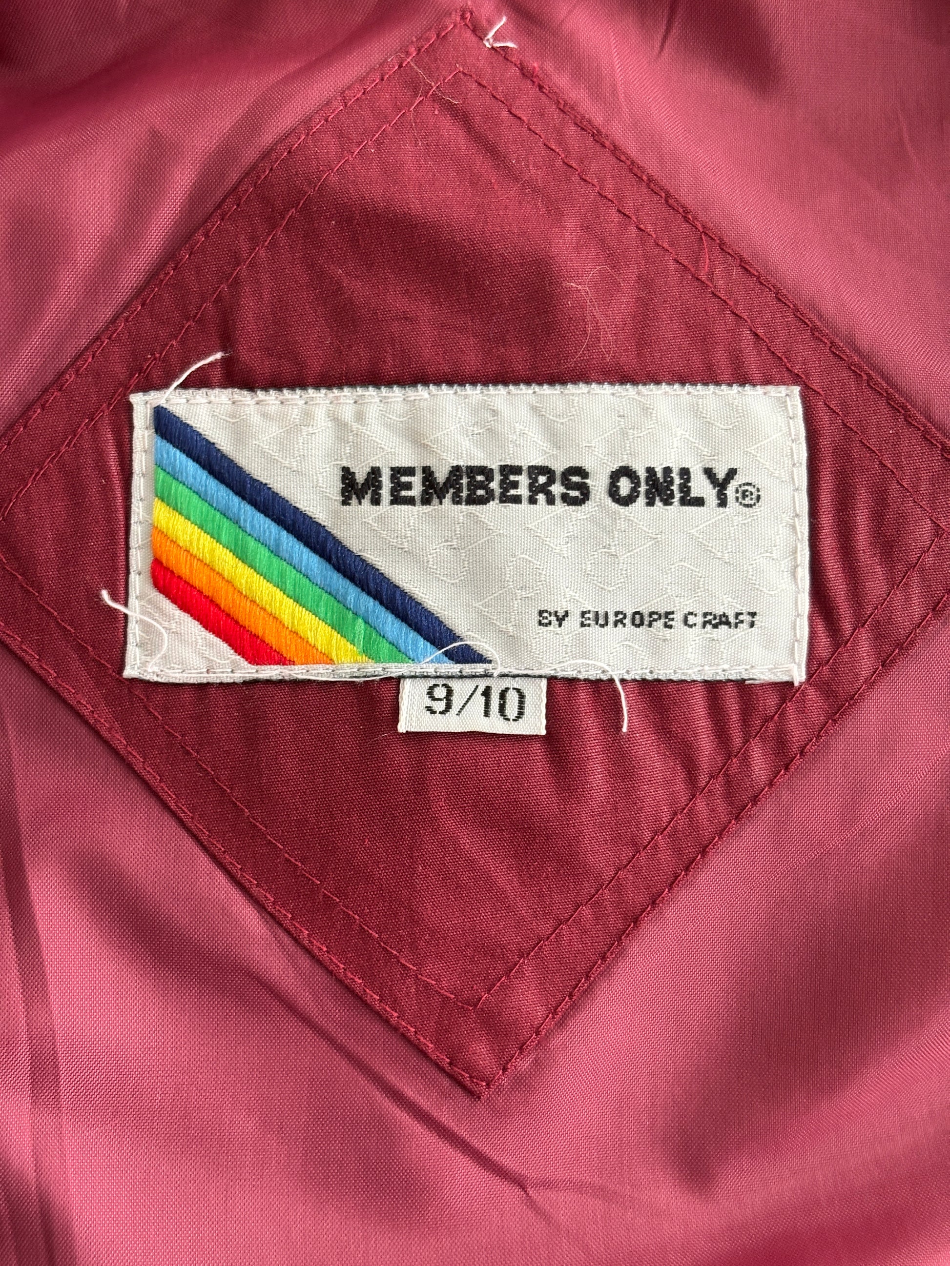 Size 9/10. Women Vintage 80s Members Only Cotton Jacket - USA Vintage Bcn