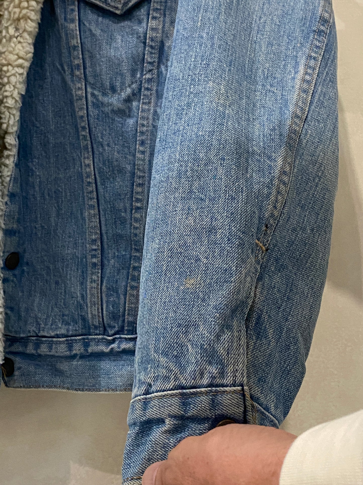Size 42US/52EU. 4 pockets Vintage Trucker Levis fleece Jacket Made in USA. - USA Vintage Bcn