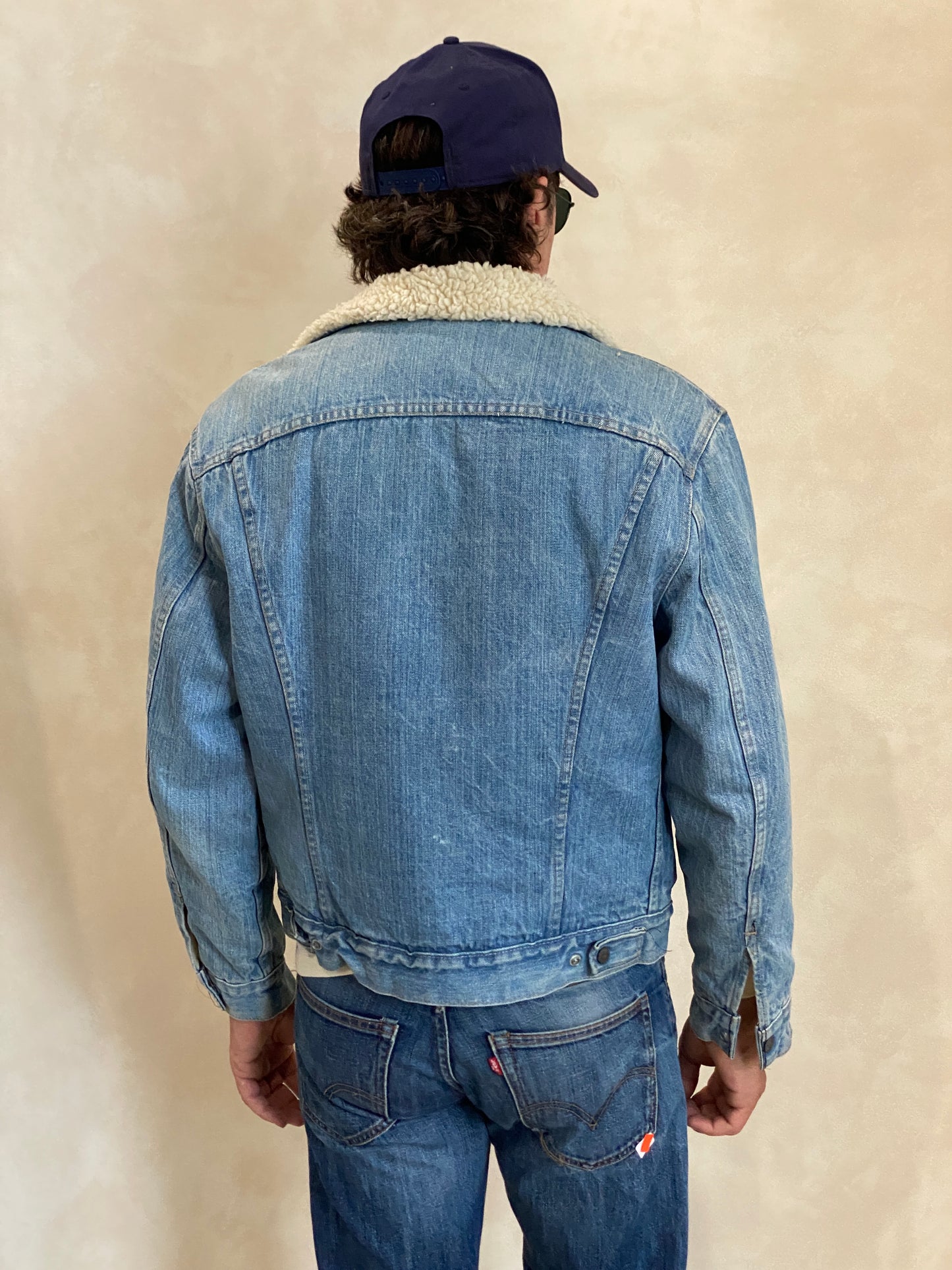 Size 42US/52EU. 4 pockets Vintage Trucker Levis fleece Jacket Made in USA. - USA Vintage Bcn