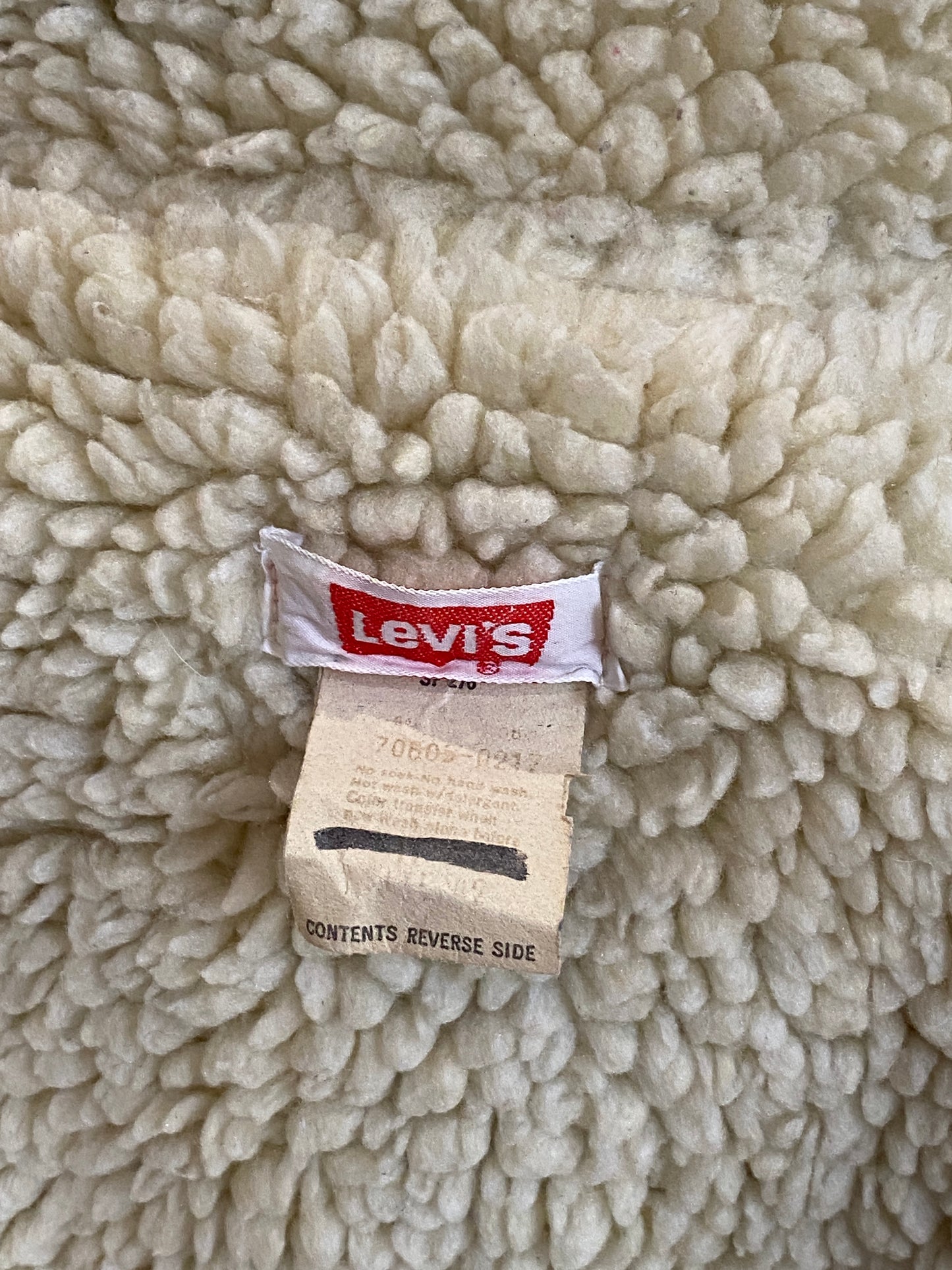 Size 42US/52EU. 4 pockets Vintage Trucker Levis fleece Jacket Made in USA. - USA Vintage Bcn