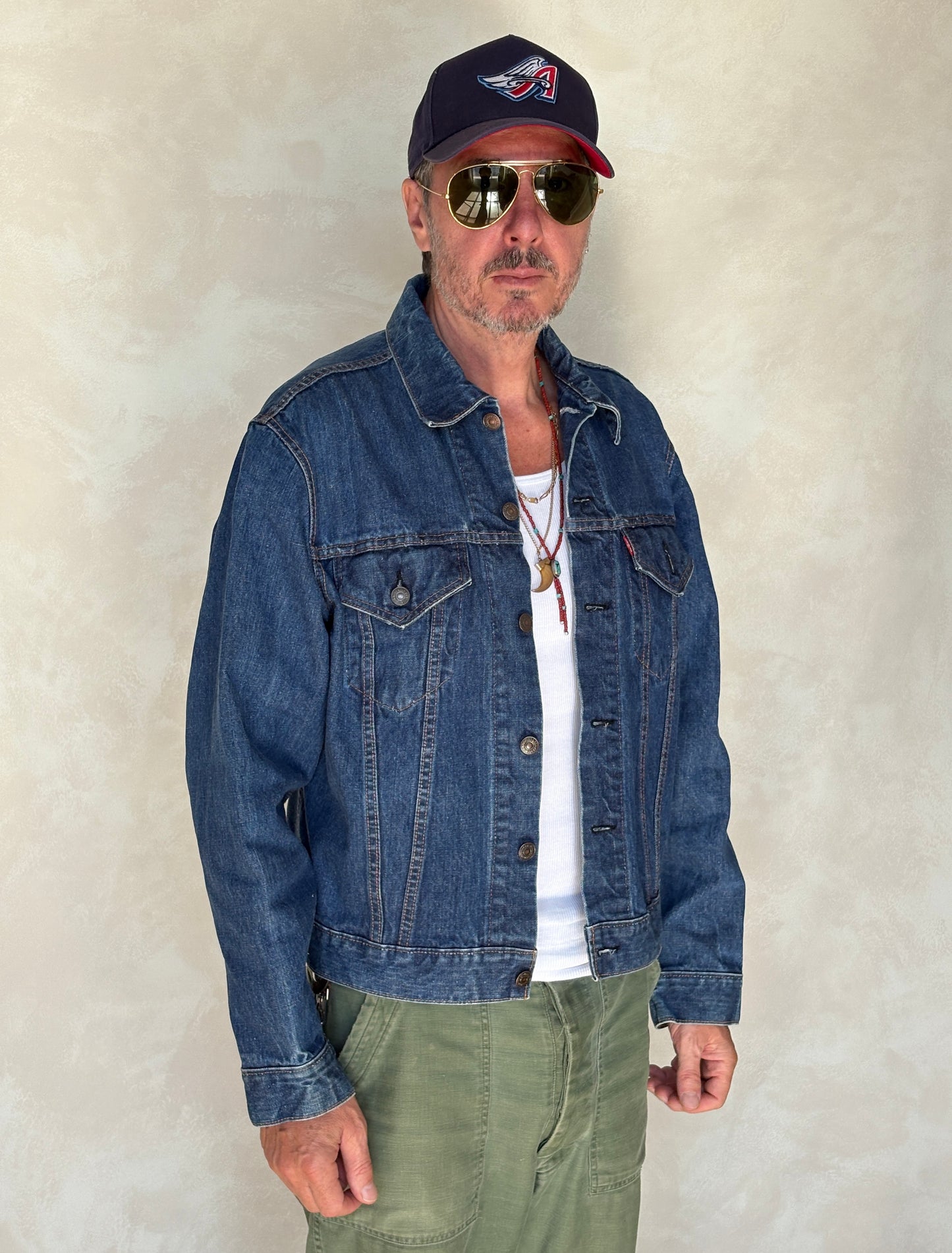 Size 46US / 56EU. Vintage Early 70s 2 pocket Levi’s Denim Jacket 70505 –Single Stitch, Made in USA - USA Vintage Bcn