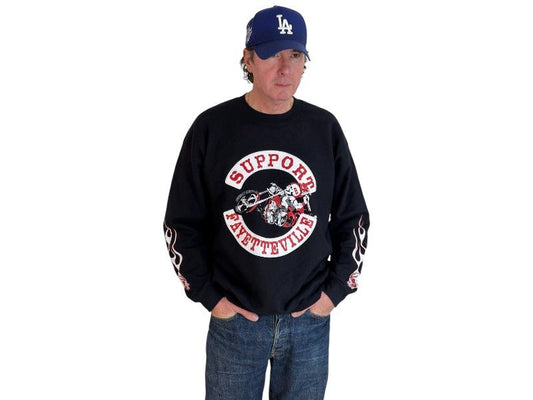 Size L Crew Sweat Support Fayetteville - USA Vintage Bcn