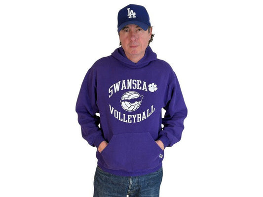 Size L Hooded Swansea Volleyball Made In USA - USA Vintage Bcn