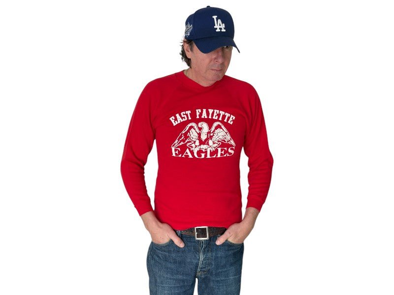 Size S Crew Sweat East Fayette 1980 Made in USA - USA Vintage Bcn