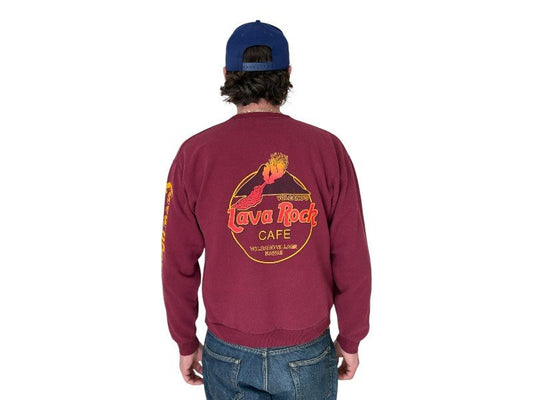 cafe rock sweatshirt, vintage crewneck, medium pullover, retro rock sweater, vintage casual wear, 90s sweatshirt,