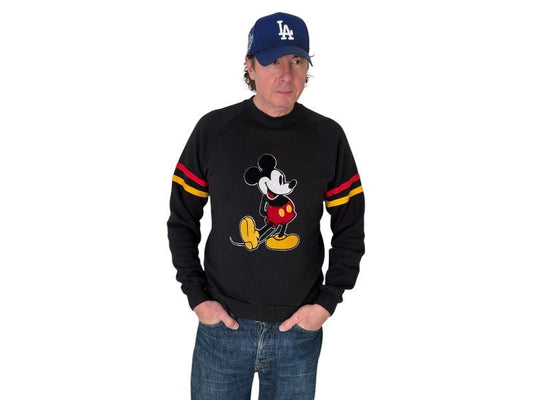 mickey mouse sweatshirt, vintage disney crewneck, usa made disney, large mickey sweater, retro cartoon sweatshirt