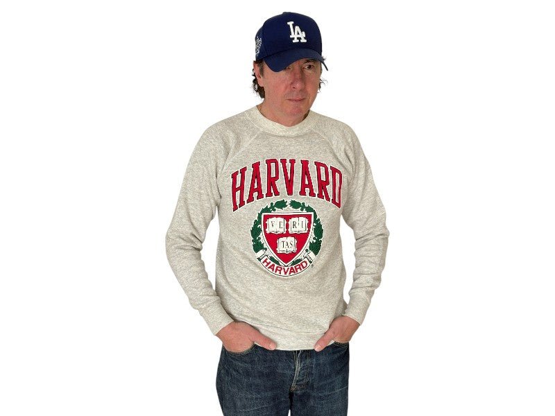 Size L 80s Crew Neck Harvard Ve Ri Tas - USA Vintage Bcn