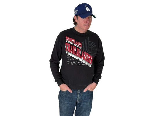 Size L Crew Neck Portland Trailblazers Made in USA By Hanes - USA Vintage Bcn