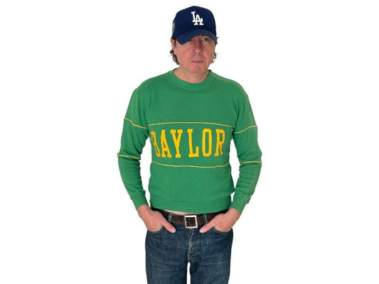 Size S Crew Neck 80s Baylor Made in USA - USA Vintage Bcn