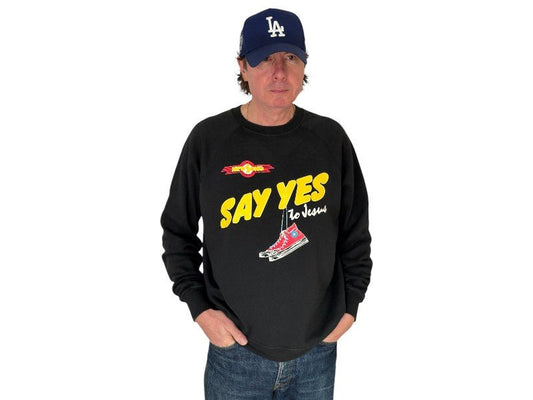 Size XL Crew Neck 80s Say Yes To Jesus Made In USA By BW - USA Vintage Bcn
