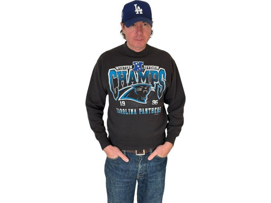 Size M Crew Neck Carolina Panthers Champions 1998 Made By Fruit of the Loom - USA Vintage Bcn