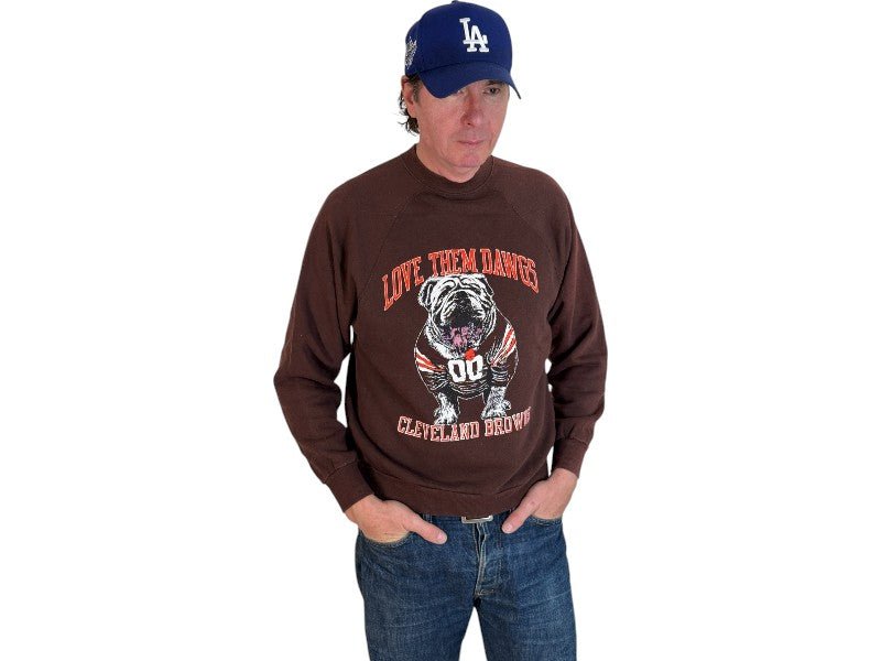 Size L 80s Crew Sweat Artex Cleveland Browns - USA Vintage Bcn