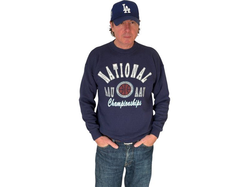 Size L Crew Neck National Championship Made In USA By Hanes - USA Vintage Bcn