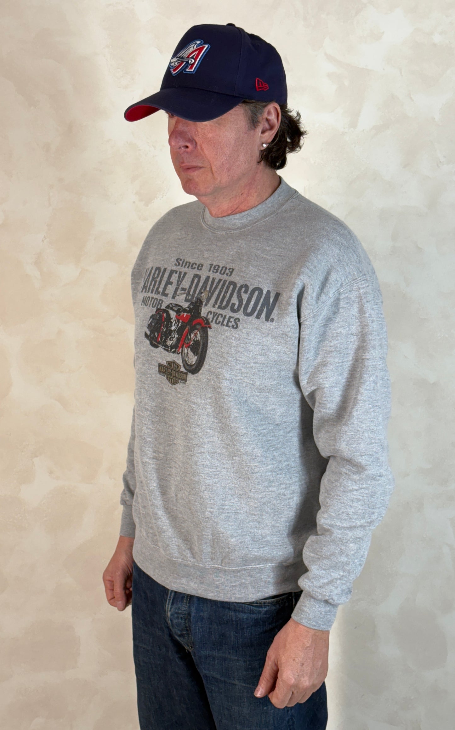 Size L Harley Davidson Sweatshirt 2001 Made In USA - USA Vintage Bcn