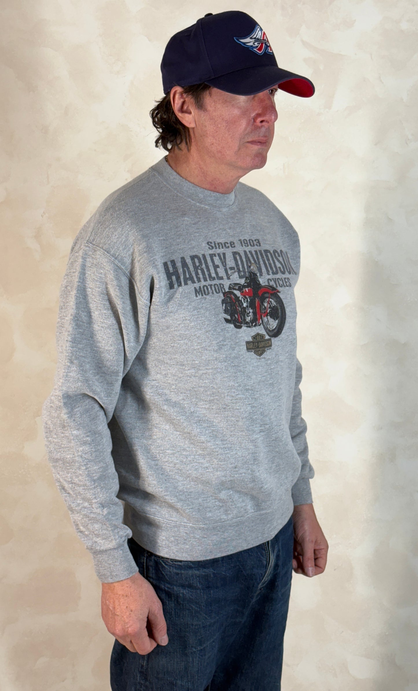 Size L Harley Davidson Sweatshirt 2001 Made In USA - USA Vintage Bcn