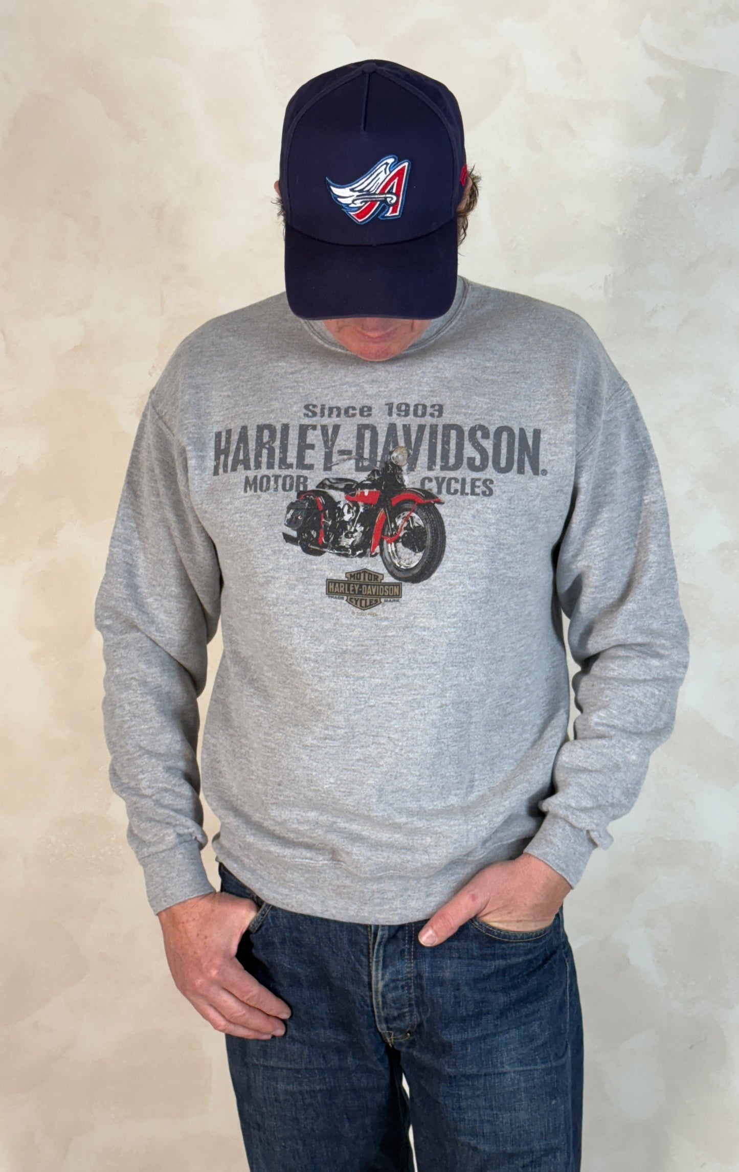 Size L Harley Davidson Sweatshirt 2001 Made In USA - USA Vintage Bcn