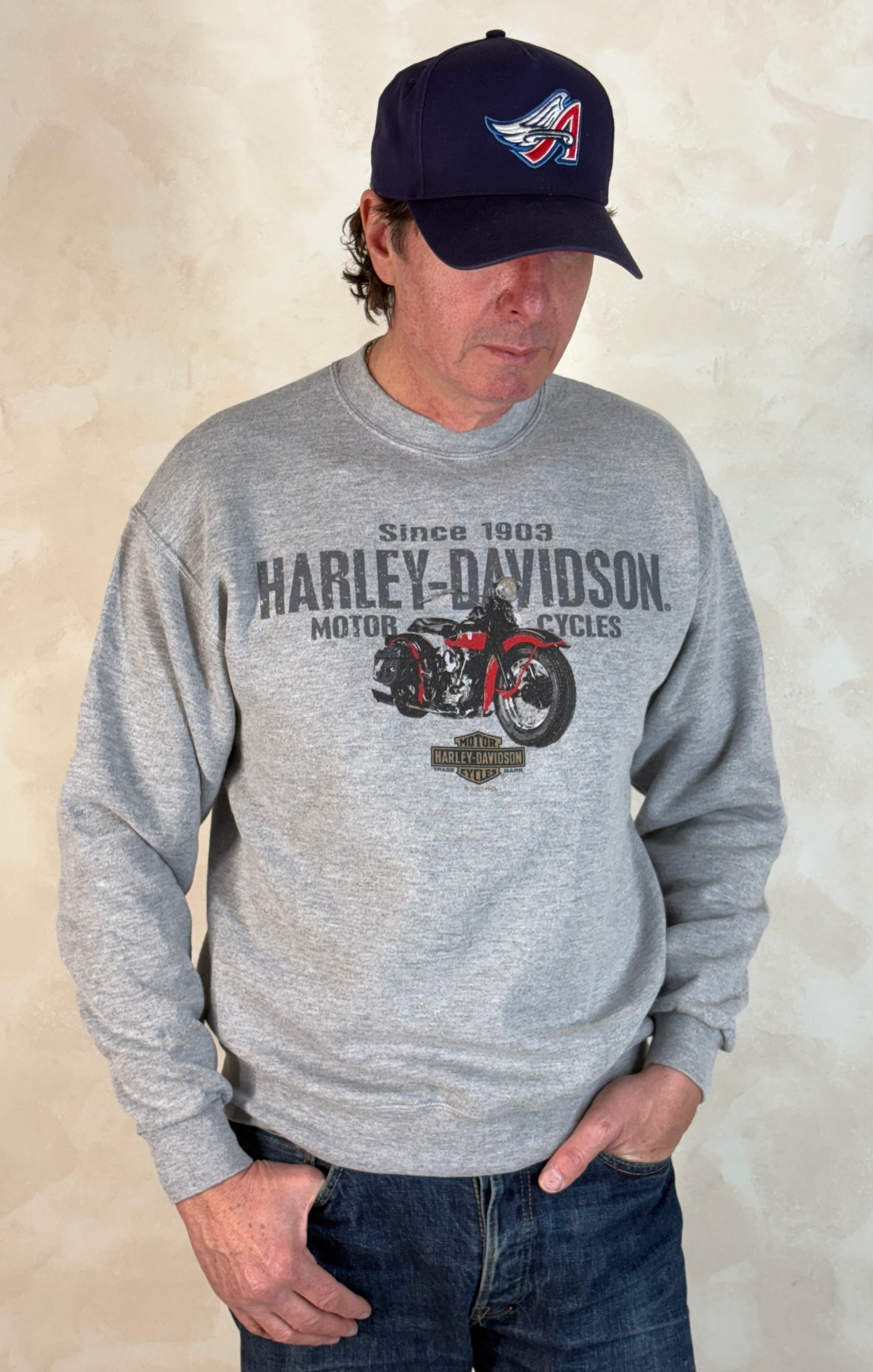 Size L Harley Davidson Sweatshirt 2001 Made In USA - USA Vintage Bcn