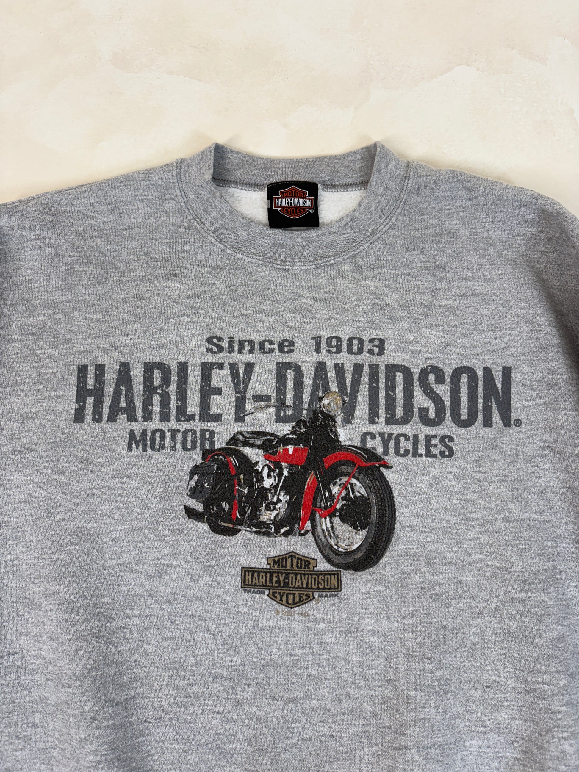 Size L Harley Davidson Sweatshirt 2001 Made In USA - USA Vintage Bcn