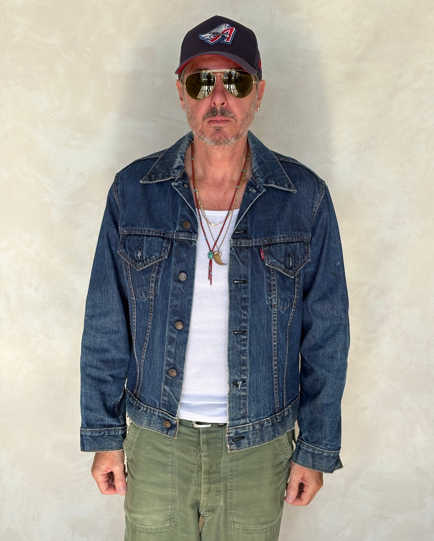 Size 44US / 54EU. Vintage Early 70s 2 pocket Levi’s Denim Jacket 70505 – Single Stitch, Made in USA - USA Vintage Bcn