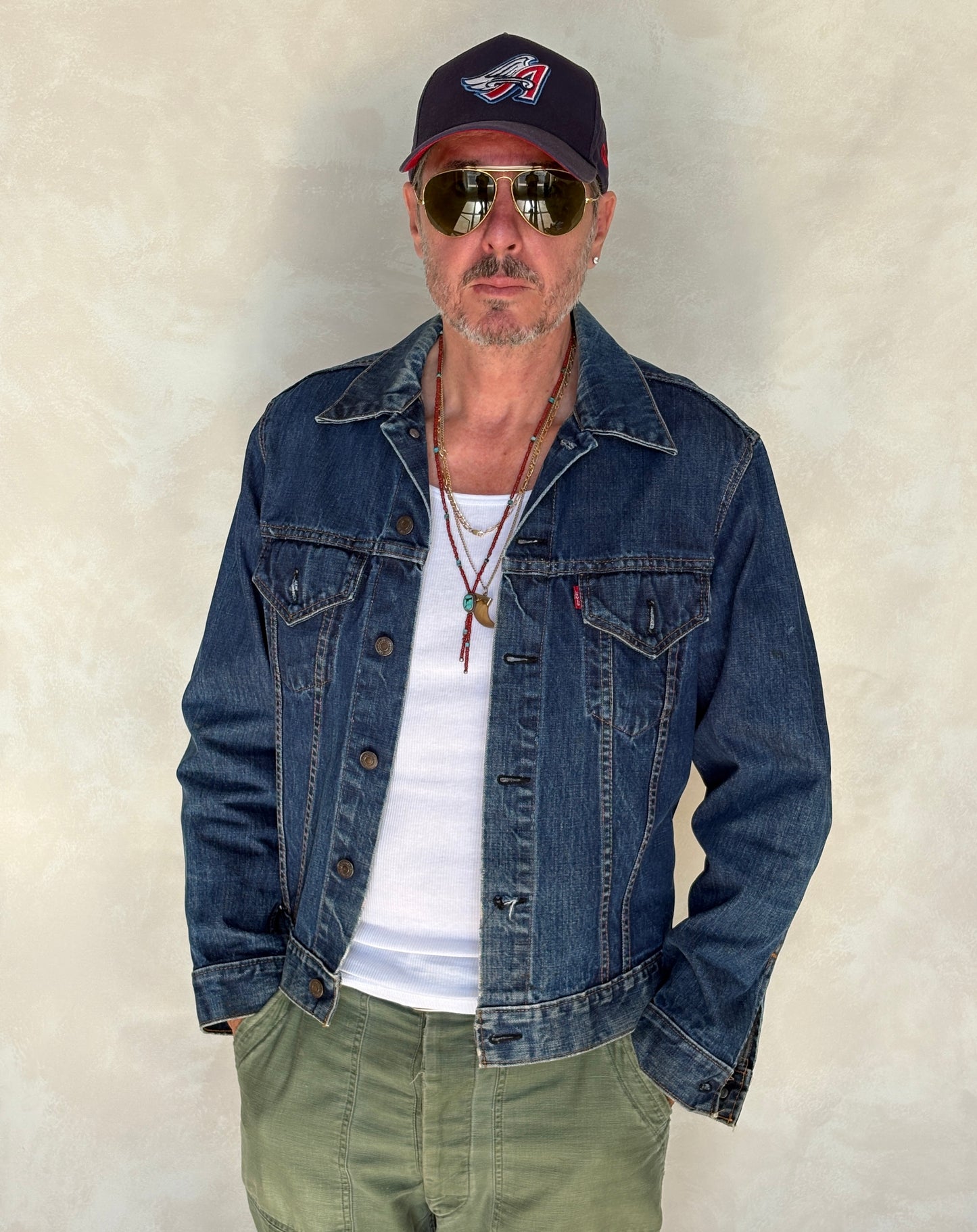 Size 44US / 54EU. Vintage Early 70s 2 pocket Levi’s Denim Jacket 70505 – Single Stitch, Made in USA - USA Vintage Bcn
