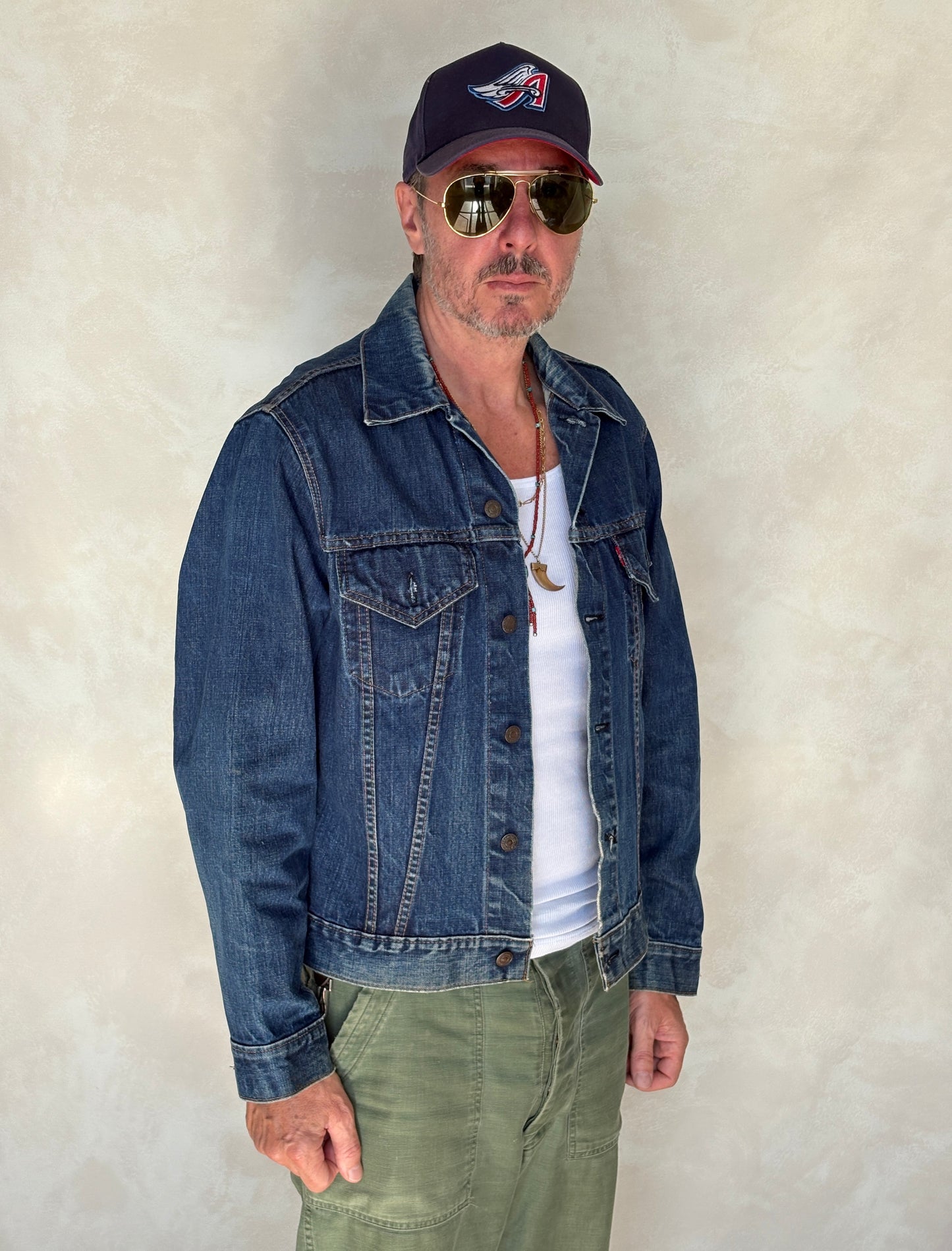 Size 44US / 54EU. Vintage Early 70s 2 pocket Levi’s Denim Jacket 70505 – Single Stitch, Made in USA - USA Vintage Bcn