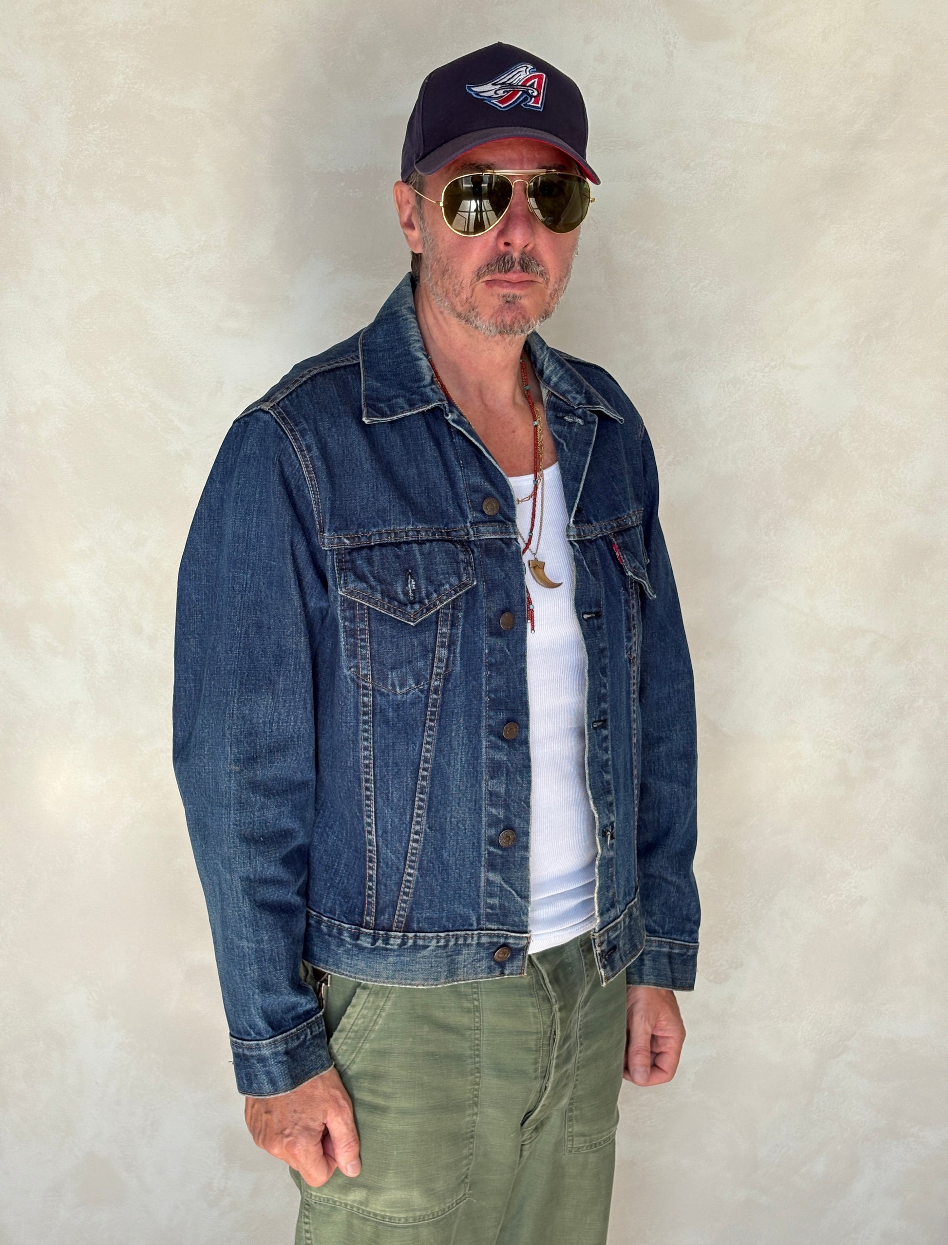 Size 44US / 54EU. Vintage Early 70s 2 pocket Levi’s Denim Jacket 70505 – Single Stitch, Made in USA - USA Vintage Bcn