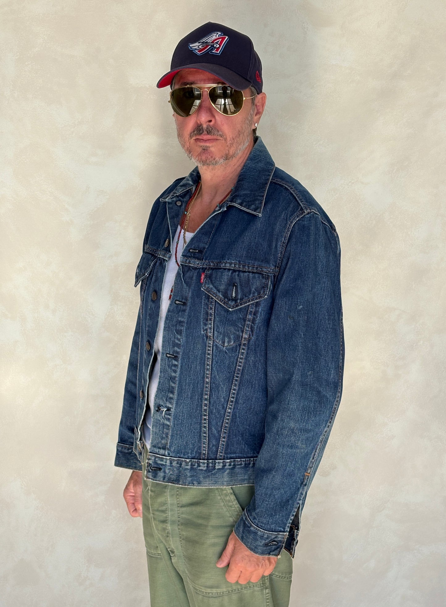 Size 44US / 54EU. Vintage Early 70s 2 pocket Levi’s Denim Jacket 70505 – Single Stitch, Made in USA - USA Vintage Bcn