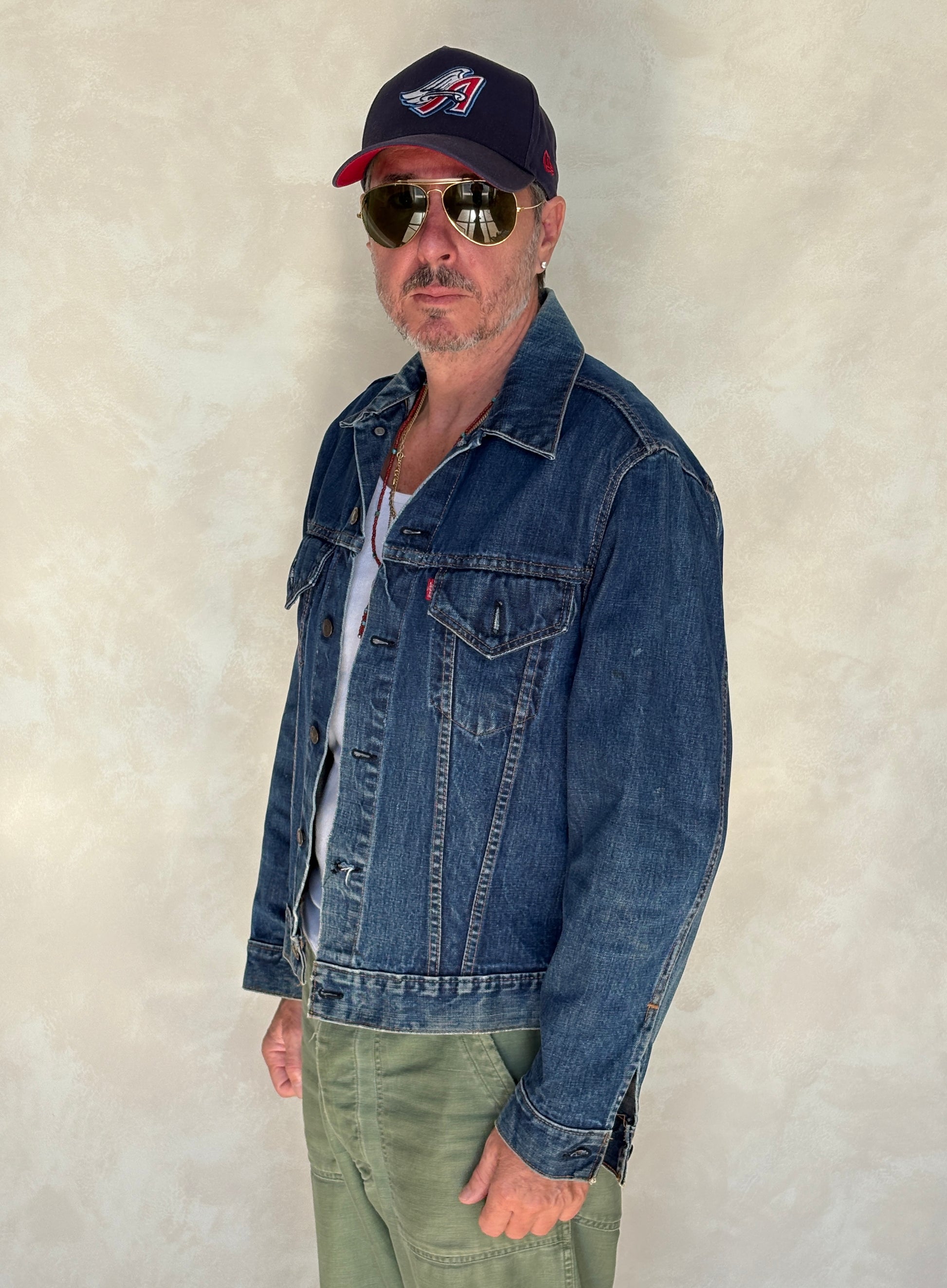Size 44US / 54EU. Vintage Early 70s 2 pocket Levi’s Denim Jacket 70505 – Single Stitch, Made in USA - USA Vintage Bcn