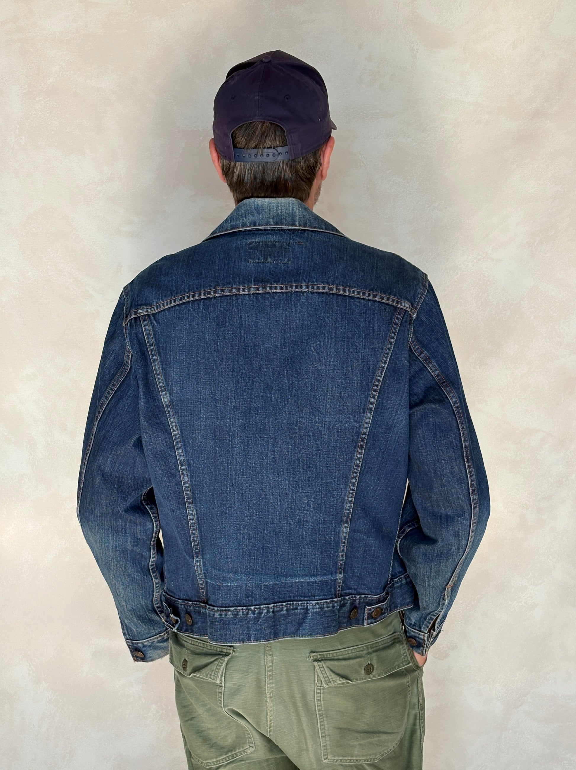 Size 44US / 54EU. Vintage Early 70s 2 pocket Levi’s Denim Jacket 70505 – Single Stitch, Made in USA - USA Vintage Bcn