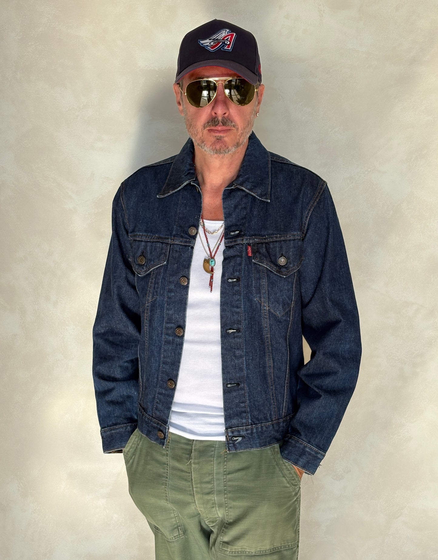 Size 40US / 50EU. Vintage 70s 2 pocket Levi’s Denim Jacket 70505 – Double Stitch, Made in USA - USA Vintage Bcn