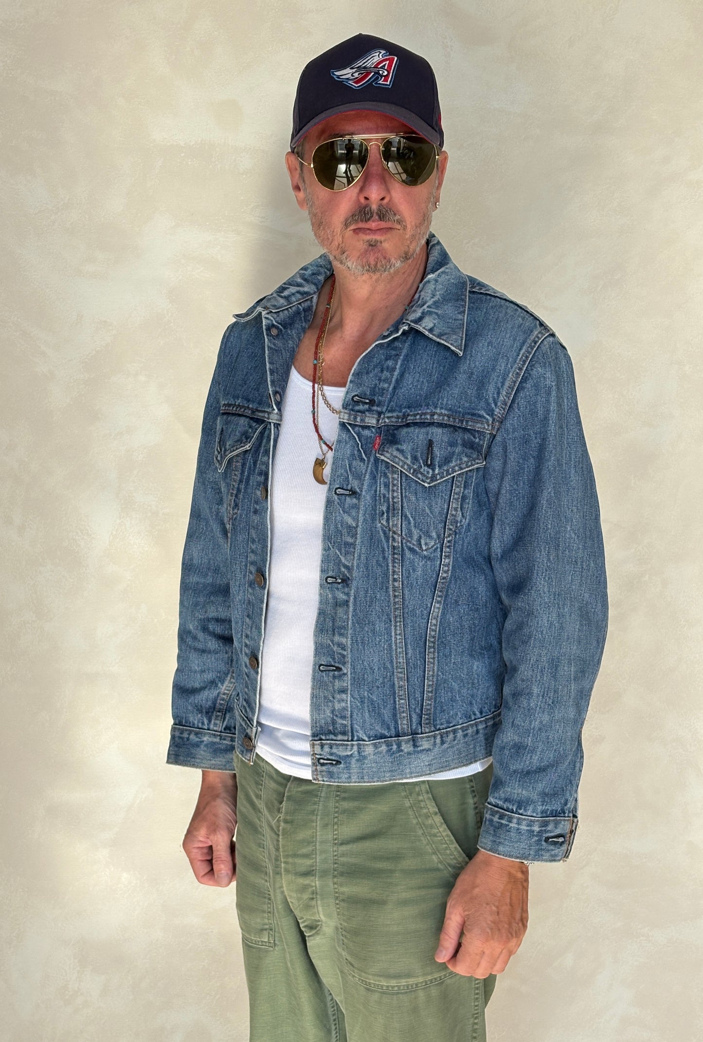 Size 40US Short / 50EU. Vintage Early 70s 2 pocket Levi’s Denim Jacket 70505 – Single Stitch, Made in USA - USA Vintage Bcn