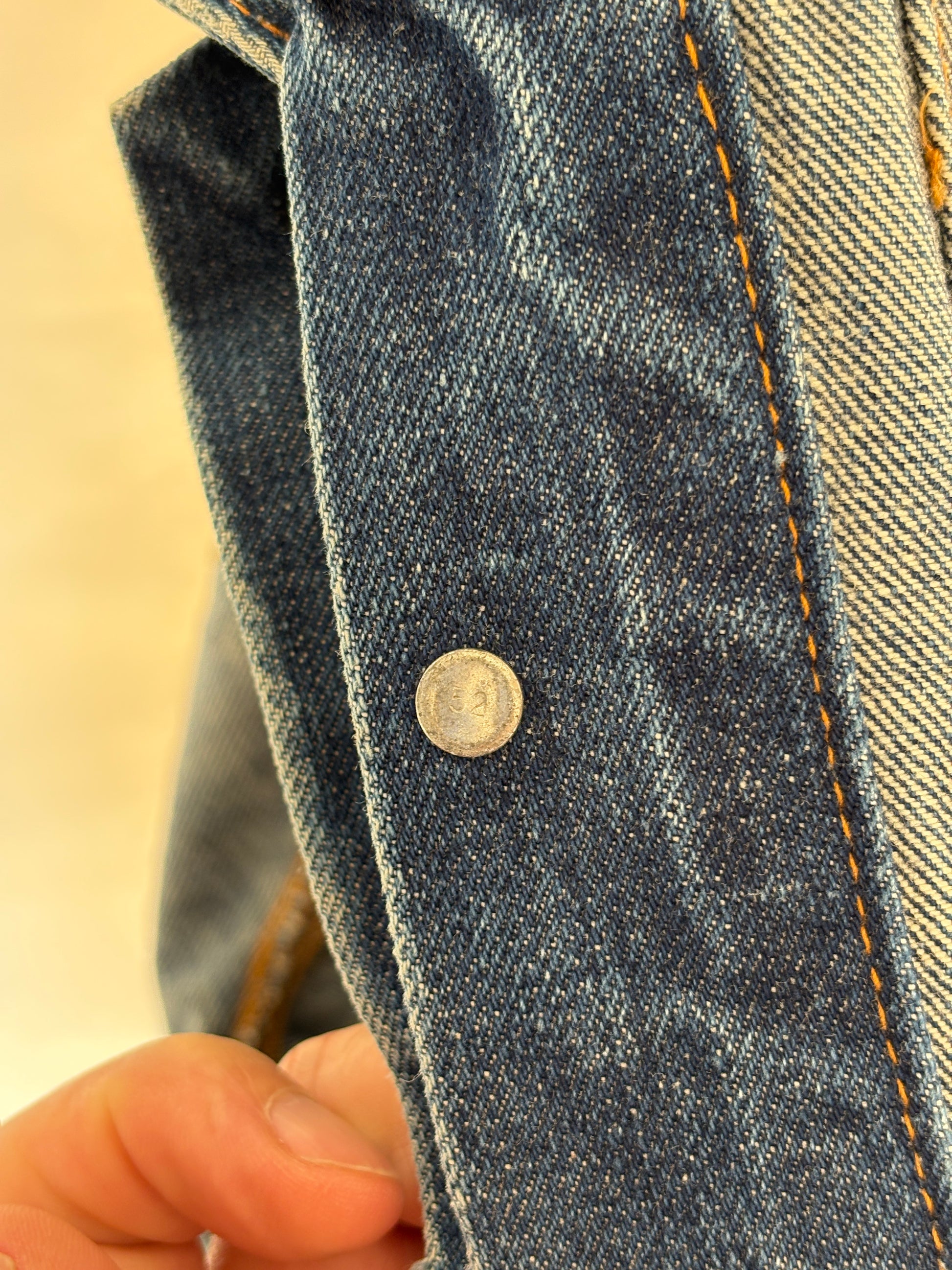 Size 38US / 48EU. Vintage Early 70s 2 pocket Levi’s Denim Jacket 70505 – Single Stitch, Made in USA - USA Vintage Bcn