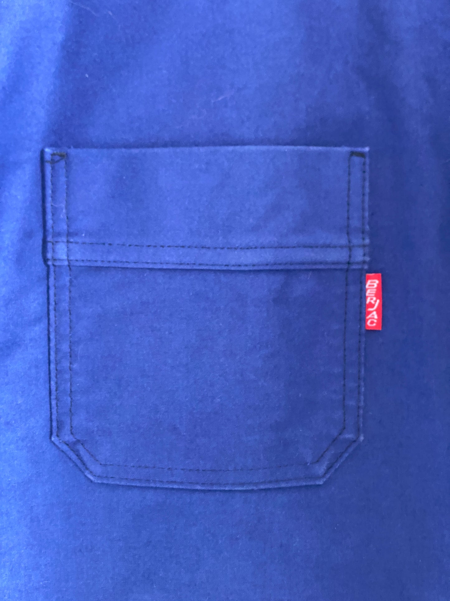 Vintage French moleskin work jacket made in France, heavy cotton chore style, size 50/52EU