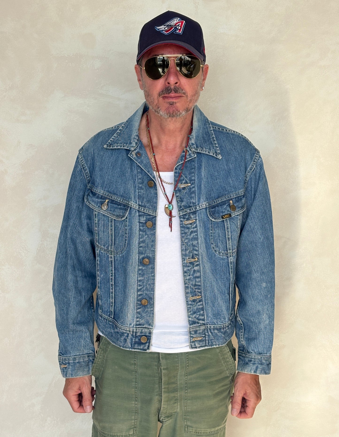 Size 46US / 56EU Vintage 70s Lee Union Made Denim Shirt – 2 Pockets – Made in USA - USA Vintage Bcn