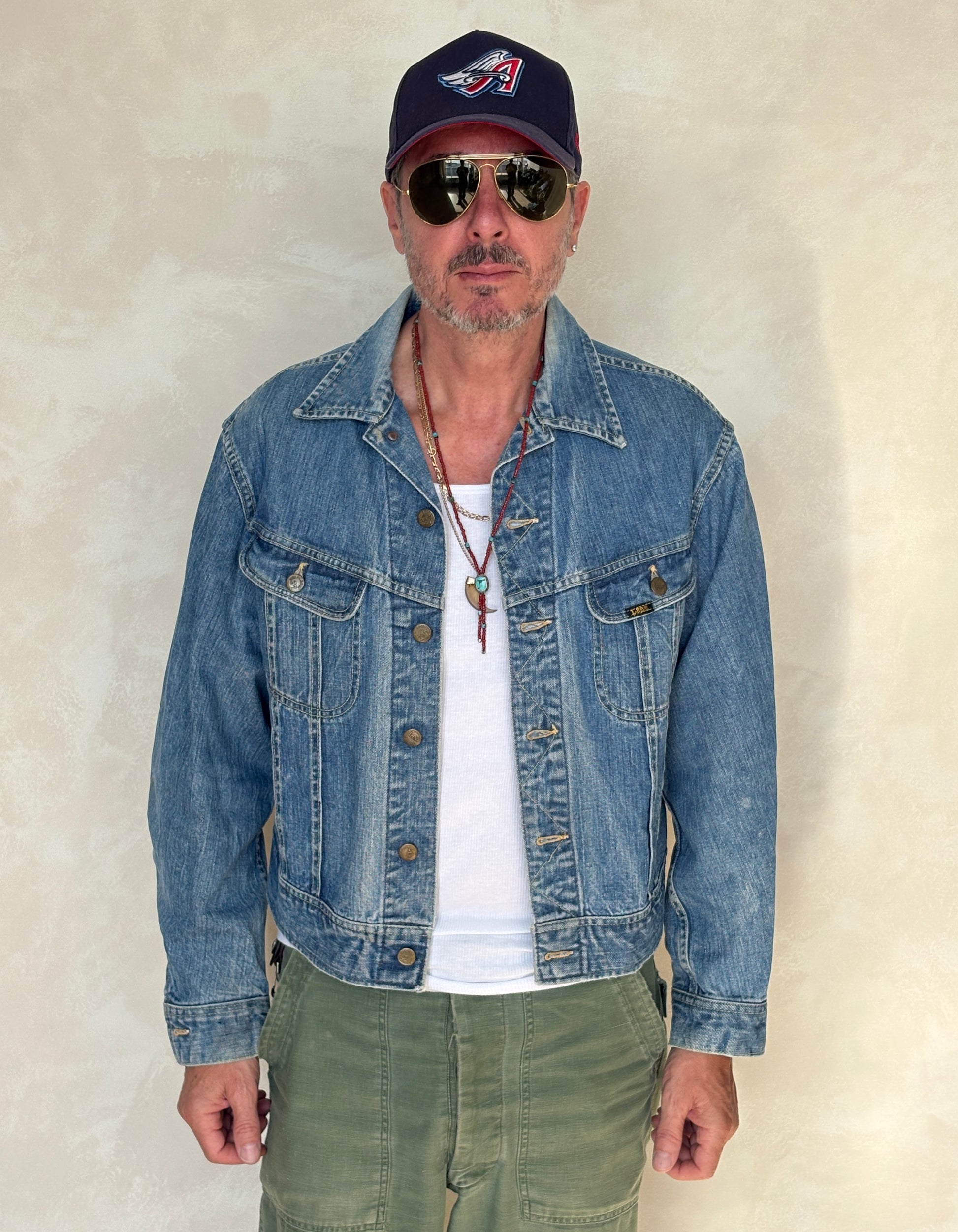 Size 46US / 56EU Vintage 70s Lee Union Made Denim Shirt – 2 Pockets – Made in USA - USA Vintage Bcn