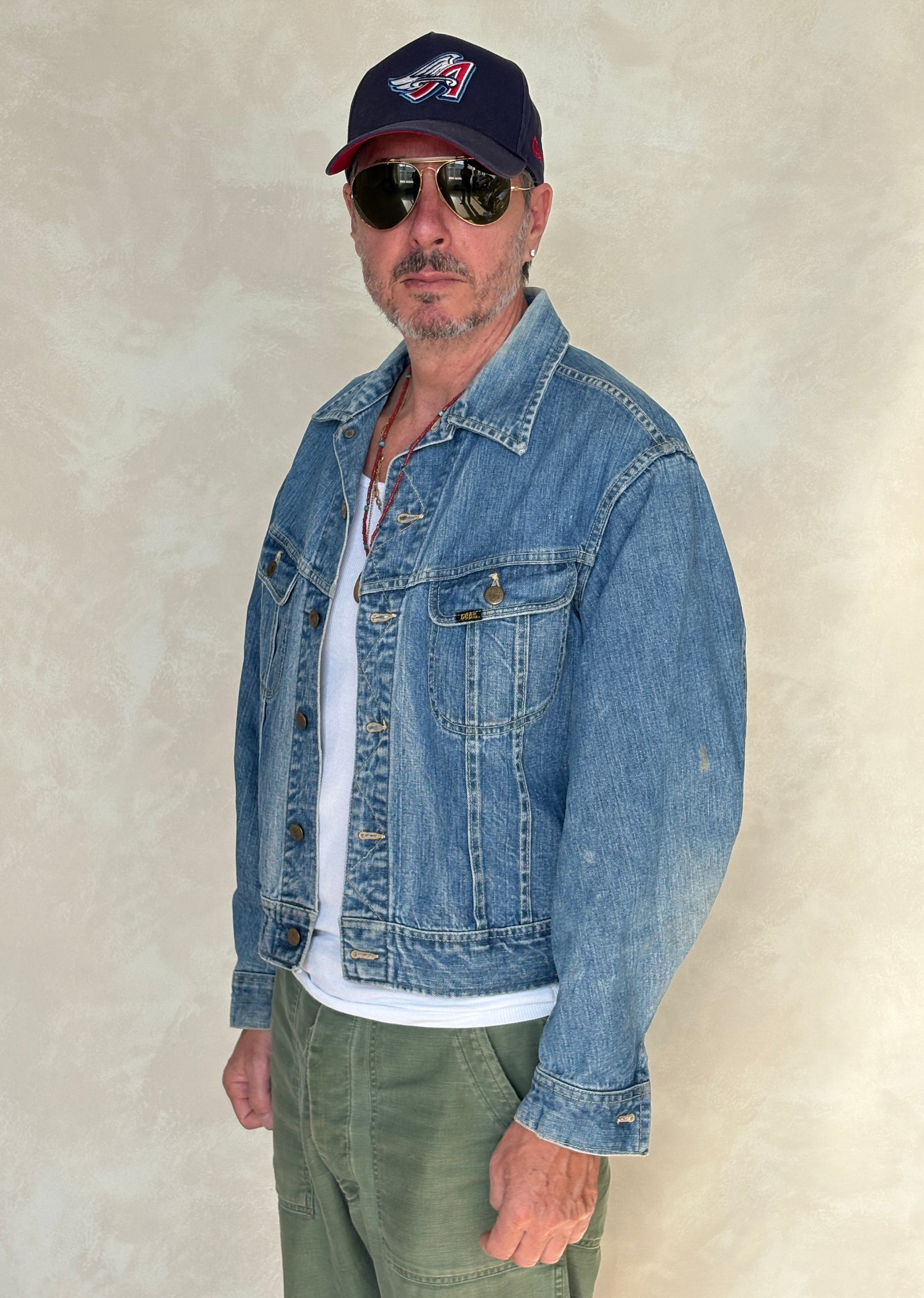 Size 46US / 56EU Vintage 70s Lee Union Made Denim Shirt – 2 Pockets – Made in USA - USA Vintage Bcn