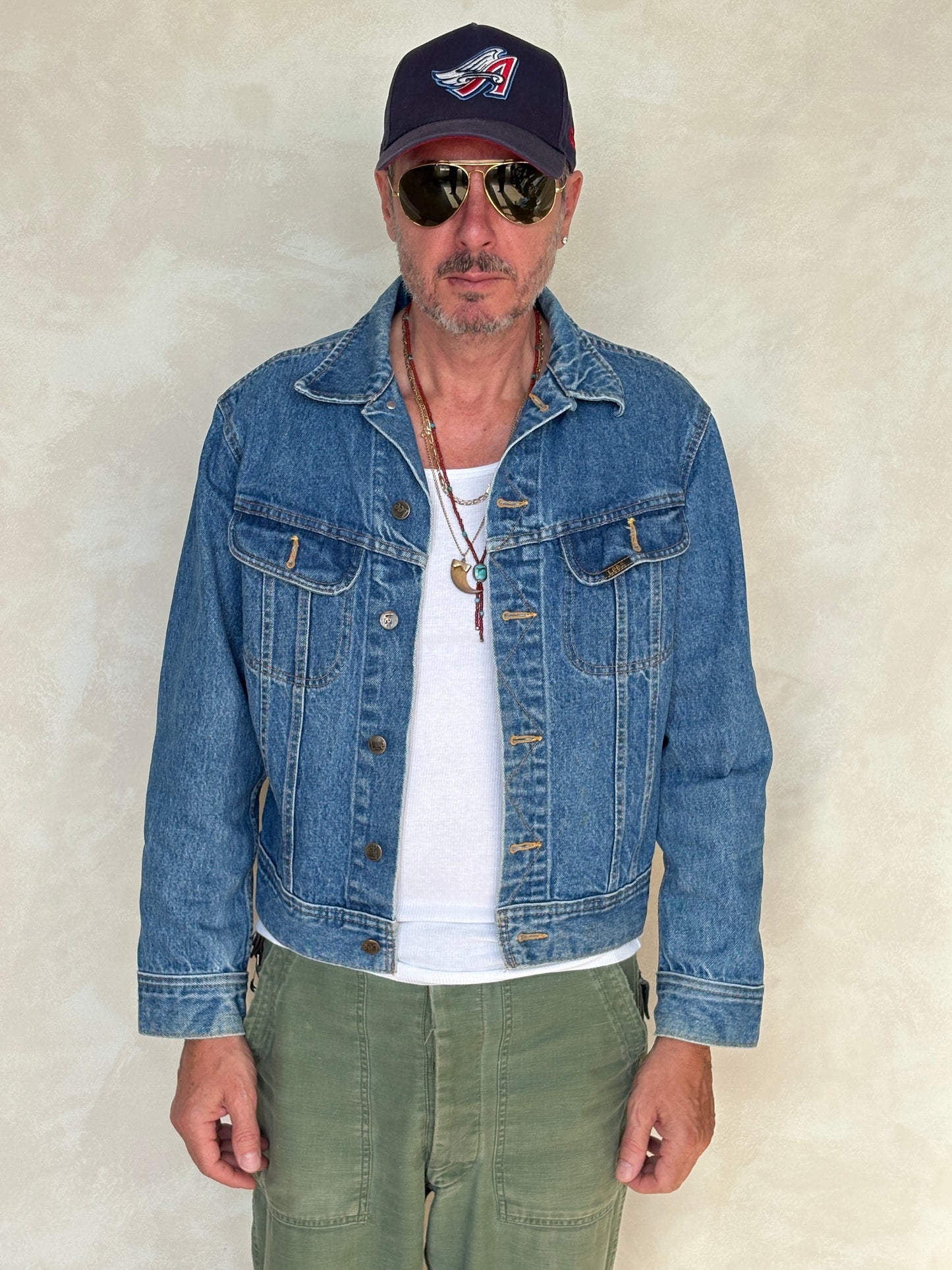 Size 40US / 50EU Vintage 80s Lee Denim Jacket – 2 Pockets – Made in Canada - USA Vintage Bcn