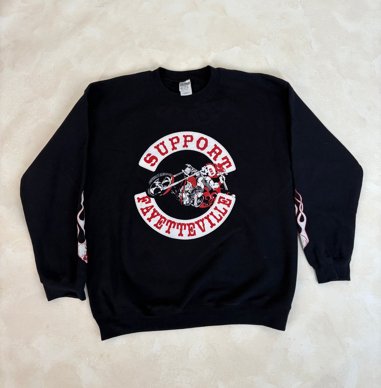 Size L Crew Sweat Support Fayetteville - USA Vintage Bcn