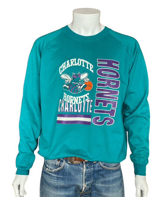 80s Vintage Charlotte Hornets Sweatshirt Made in USA – Authentic Retro Apparel