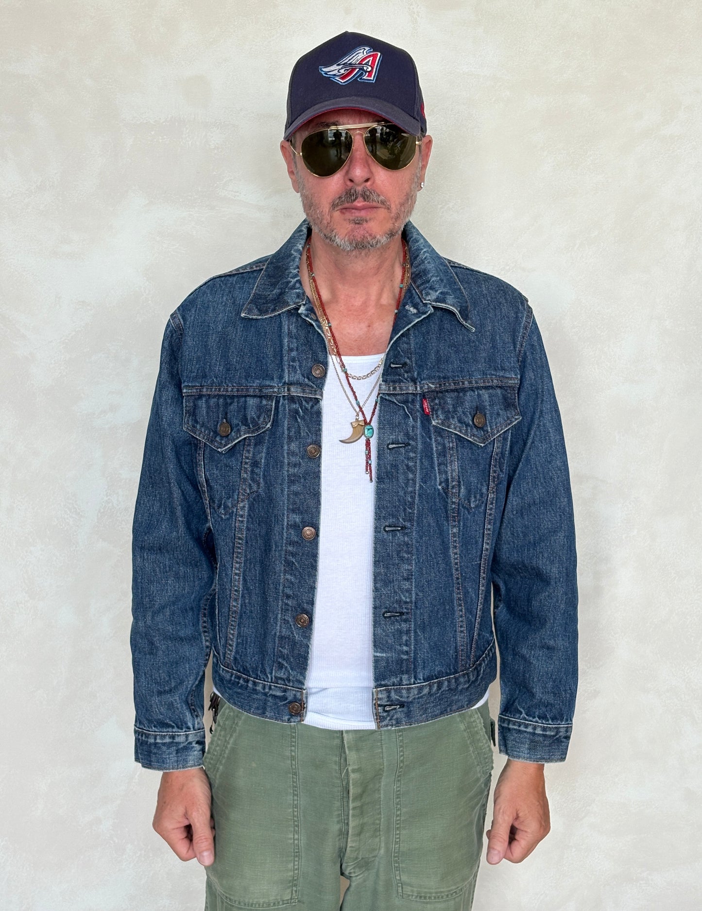 Size 40US / 50EU. Vintage Early 70s 2 pocket Levi’s Denim Jacket 70505 – Single Stitch, Made in USA - USA Vintage Bcn