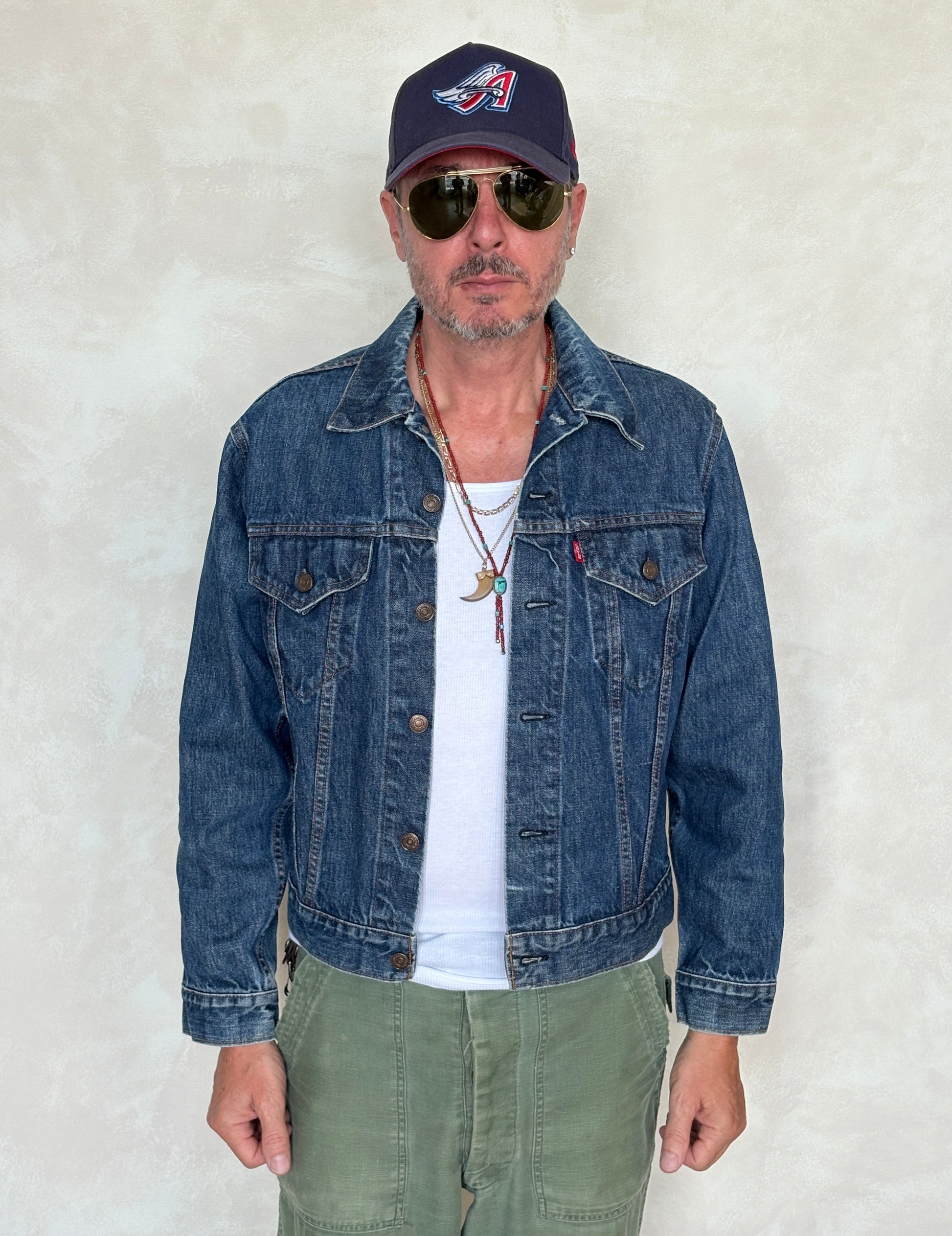 Size 40US / 50EU. Vintage Early 70s 2 pocket Levi’s Denim Jacket 70505 – Single Stitch, Made in USA - USA Vintage Bcn