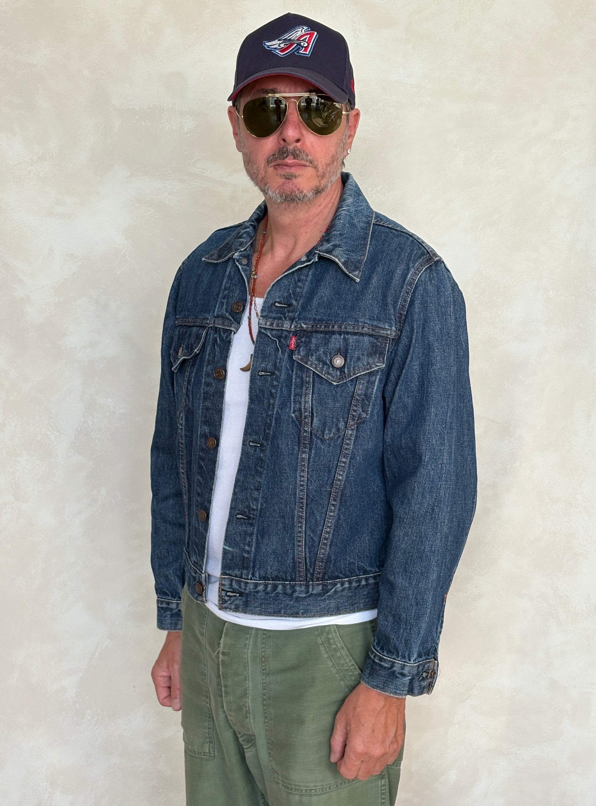 Size 40US / 50EU. Vintage Early 70s 2 pocket Levi’s Denim Jacket 70505 – Single Stitch, Made in USA - USA Vintage Bcn