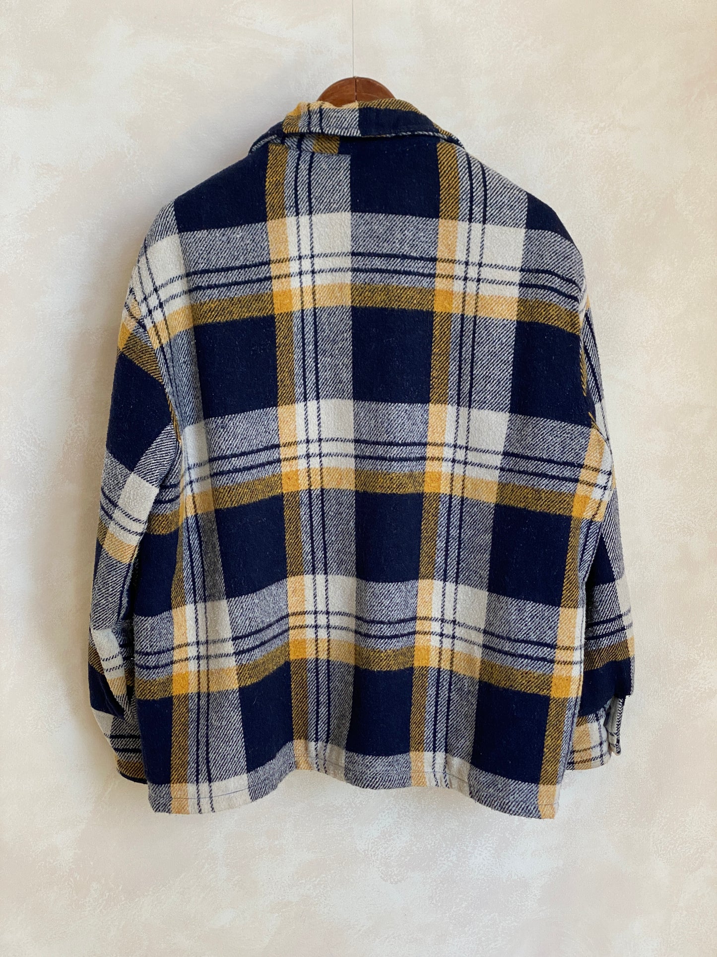 Size 44US/54EU . Vintage plaid heavy shirt jacket by Sears mens store - USA Vintage Bcn