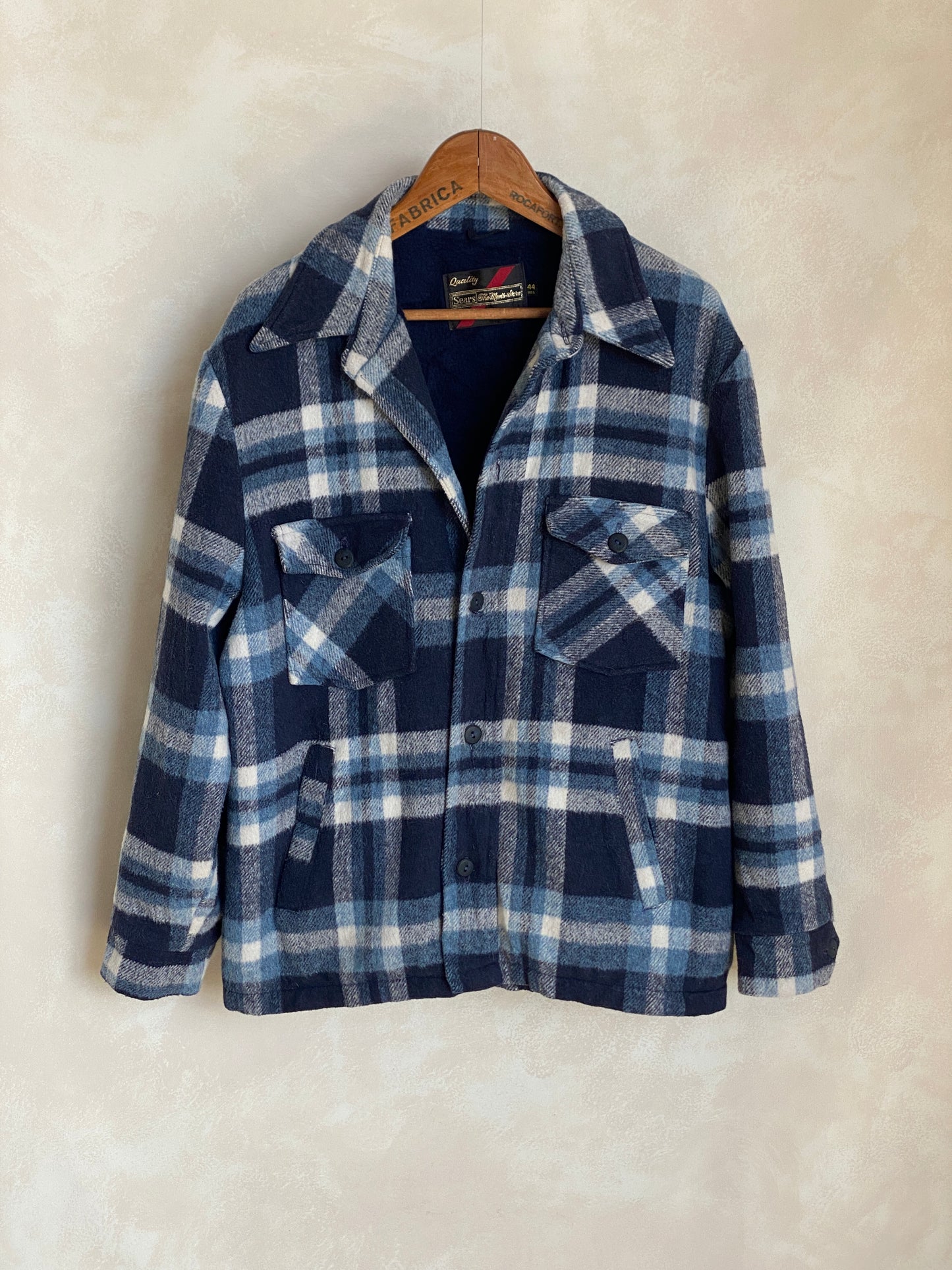 Med. 44US/54EU Vintage plaid jacket made by Sears - USA Vintage Bcn