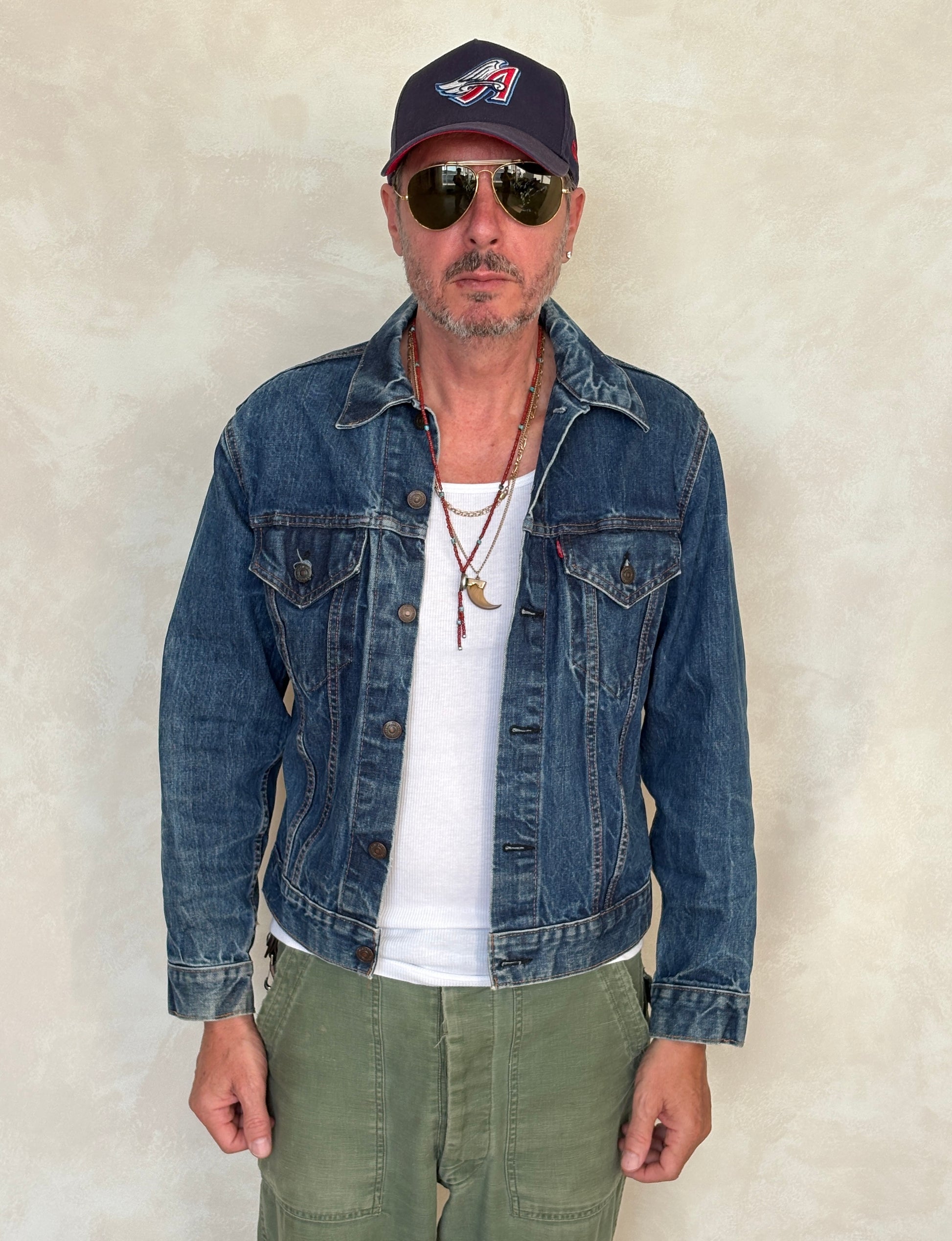 Size 38US / 48EU. Vintage Early 70s 2 pocket Levi’s Denim Jacket 70505 – Single Stitch, Made in USA - USA Vintage Bcn
