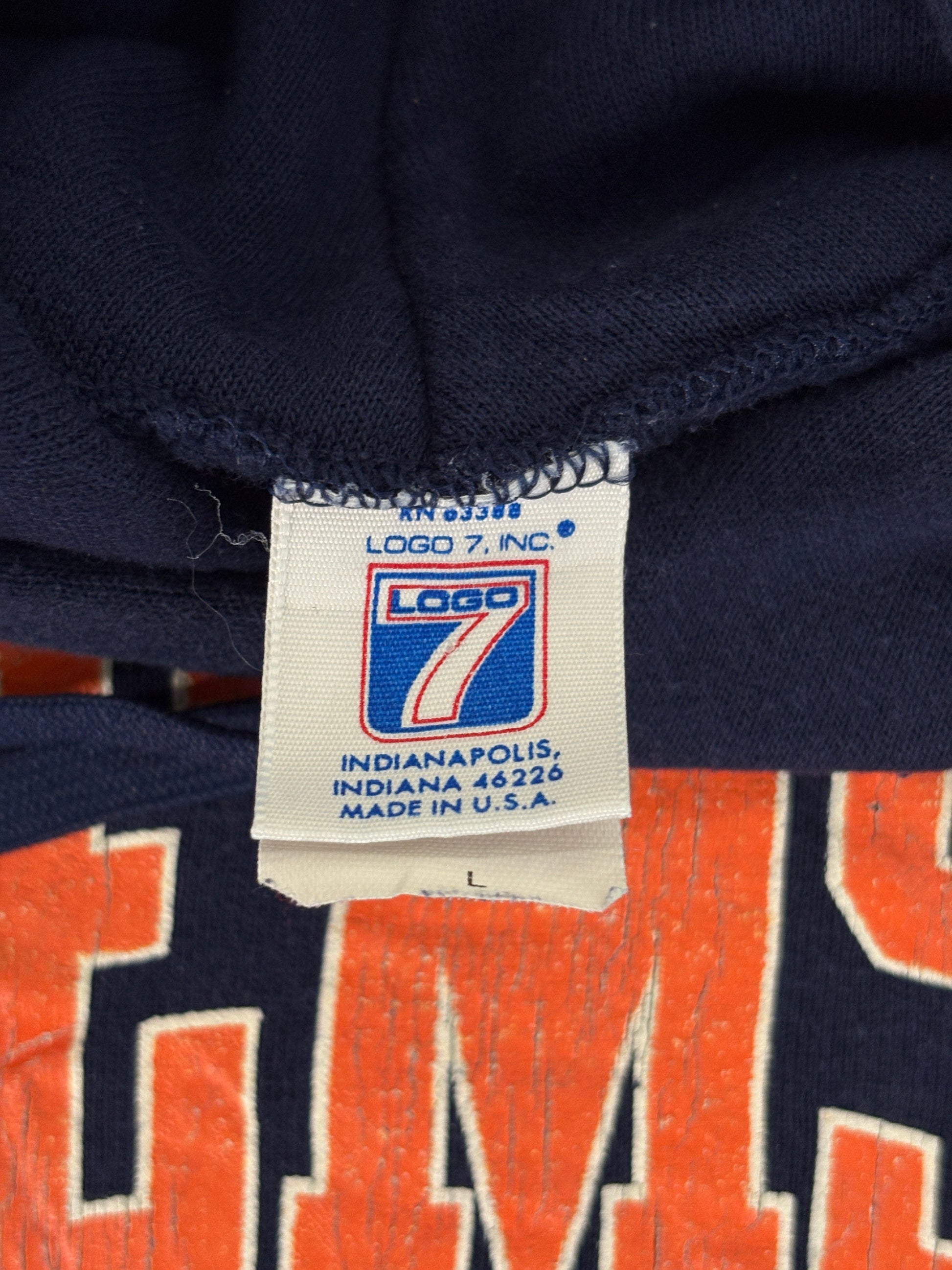Size L Hooded Made By Logo7 Made in USA - USA Vintage Bcn