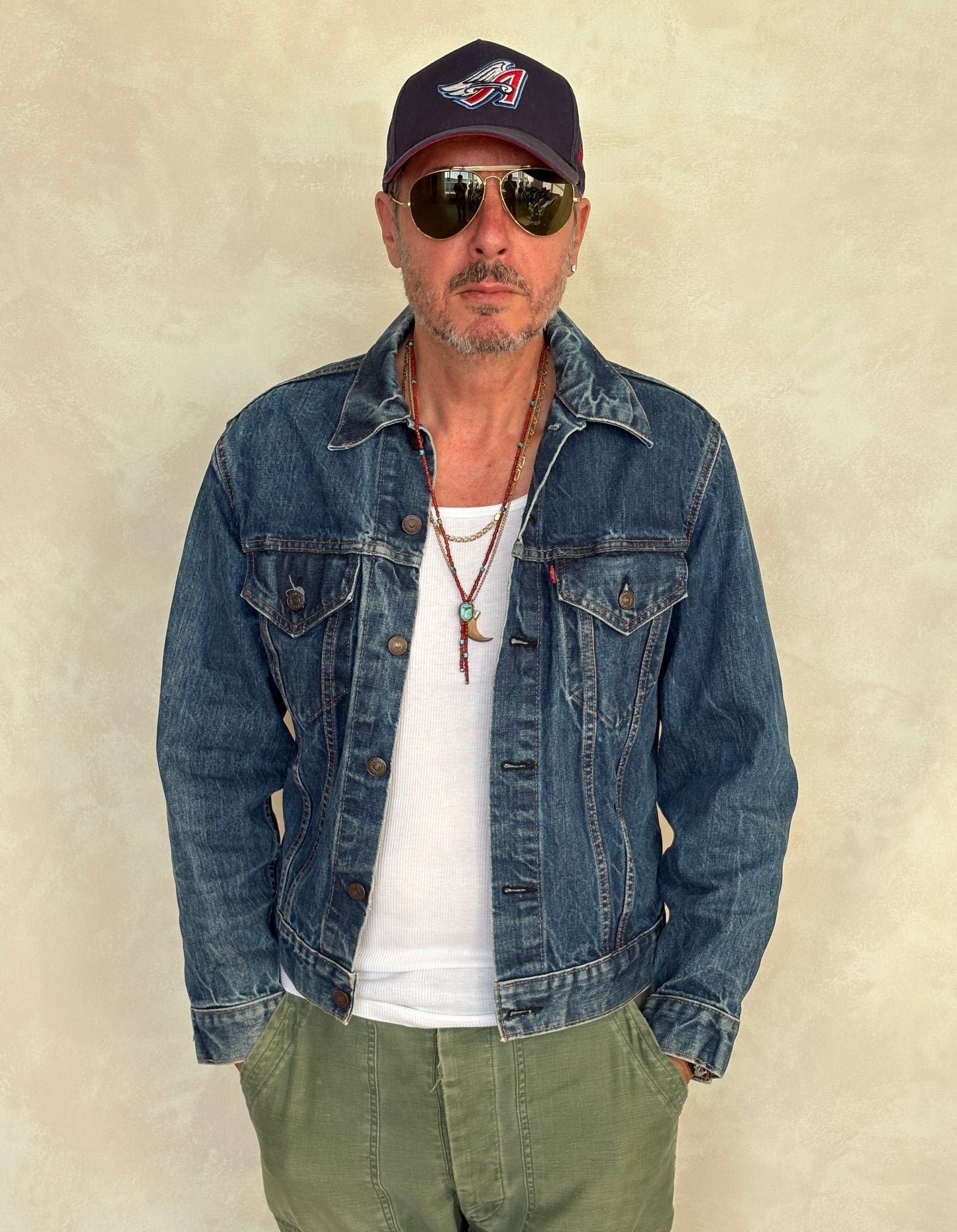 Size 38US / 48EU. Vintage Early 70s 2 pocket Levi’s Denim Jacket 70505 – Single Stitch, Made in USA - USA Vintage Bcn