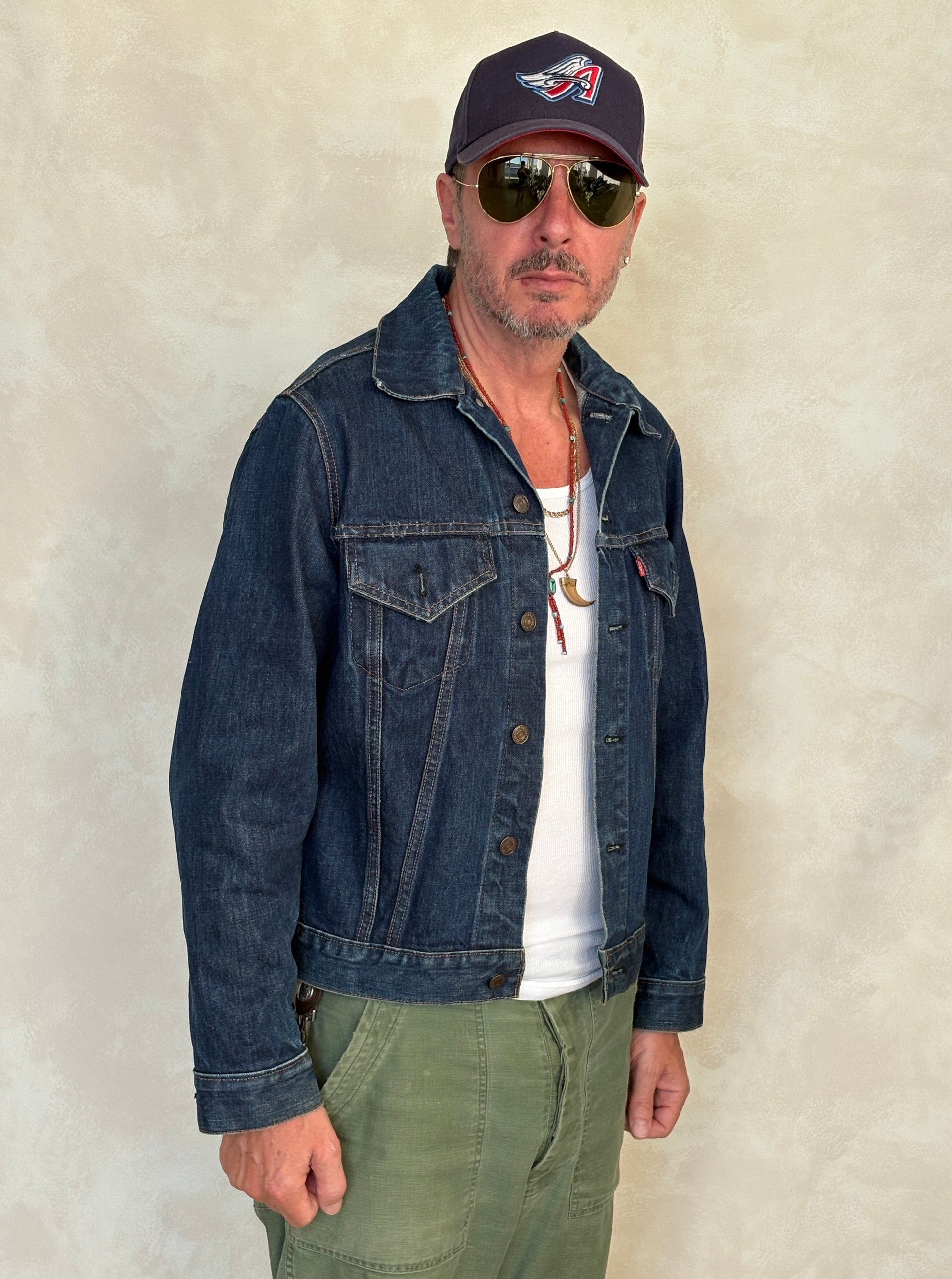 Size 42US / 42EU. Vintage Early 70s 2 pocket Levi’s Denim Jacket 70505 – Single Stitch, Made in USA - USA Vintage Bcn