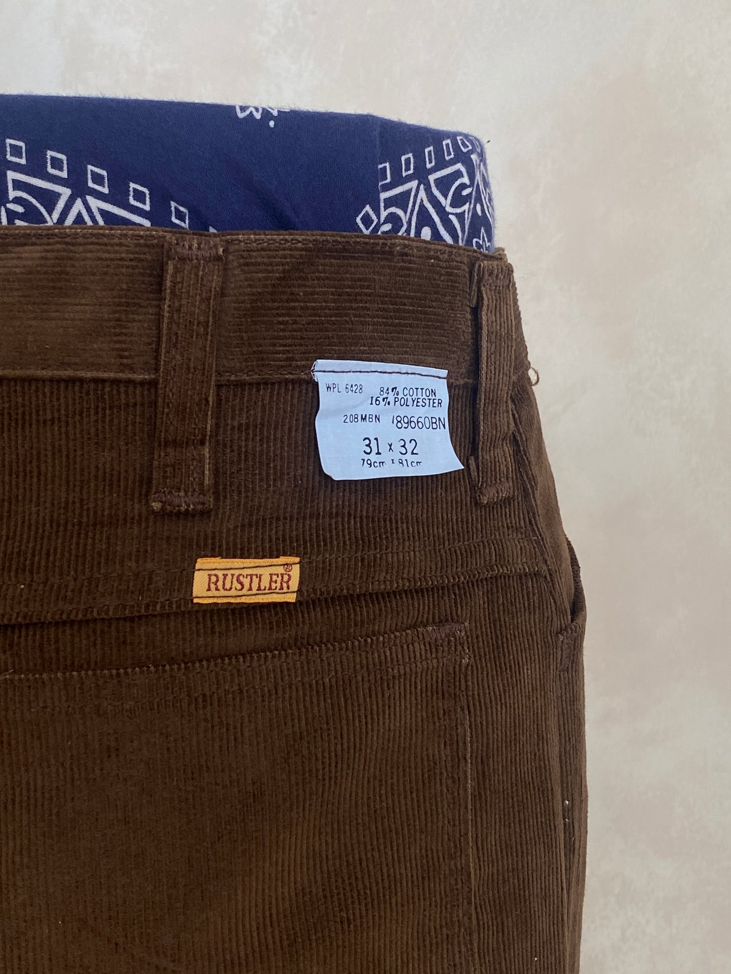 31X32 Vintage New old stock Rustler corduroy pants Made in USA - USA Vintage Bcn