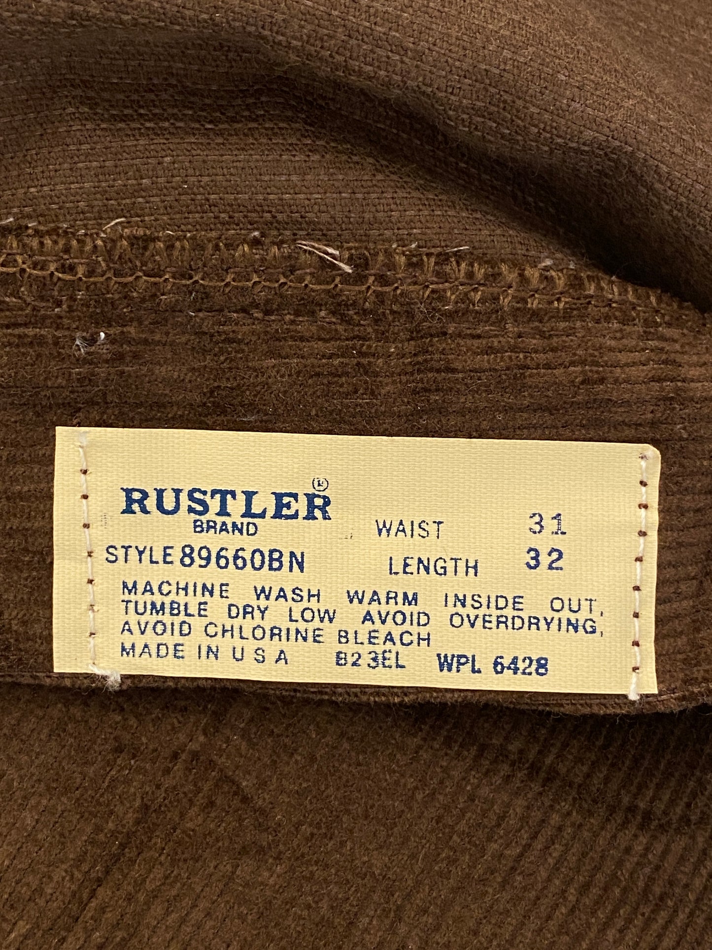 31X32 Vintage New old stock Rustler corduroy pants Made in USA - USA Vintage Bcn